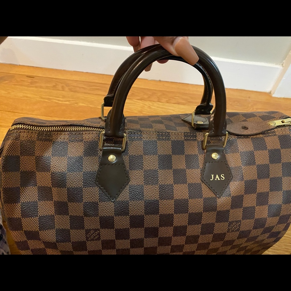 Louis Vuitton Damier Ebene Satchel in Brown and Dark Brown